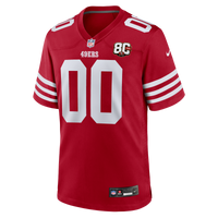 San Francisco 49ers Scarlet 80th Anniversary Custom Game Jersey