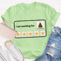 Humorous Winter Holiday Graphic Tee, Working for Christmas Break Teacher T-Shirt, Last Day of School Xmas Shirt, Teacher Christmas Present
