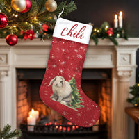 Personalized Rabbit Stocking, Lop-Eared Bunny Christmas Stocking, Custom Pet Holiday Stocking, Animal Christmas Stocking, Bunny Lover Present