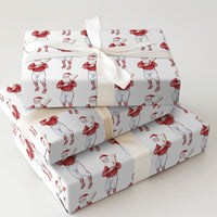 Retro Sport Christmas Gift Wrap, Vintage Baseball Santa Wrapping Paper, Red Uniform Baseball Wrapping Paper, Sports Fan Gift Wrap Roll