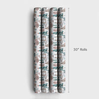 Tower Bridge Landmark Gift Wrap, London Big Ben Christmas Wrapping Paper, UK City Holiday Wrapping Paper, British Winter Present Wrap Roll