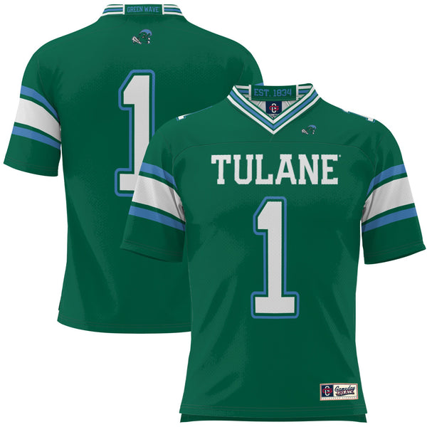 #1 Tulane Green Wave Football Jersey - Green