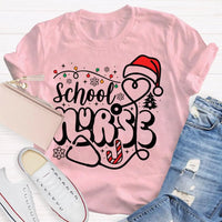 Snowflake Holiday Nurse T-Shirt, School Nurse Christmas Shirt, Winter Healthcare Graphic Tee, Medical Staff Xmas Shirt, Nurse Christmas Present
