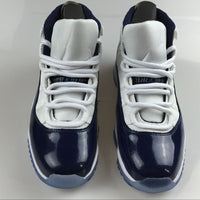 Sneakers, White Navy Colorway, Lace Up Design, Casual Gift for Sneaker Fans