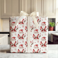 Poker Christmas Gift Wrap, Playing Card Santa Wrapping Paper, Watercolor Santa Claus Wrapping Paper, Card Player Holiday Gift Wrap Roll