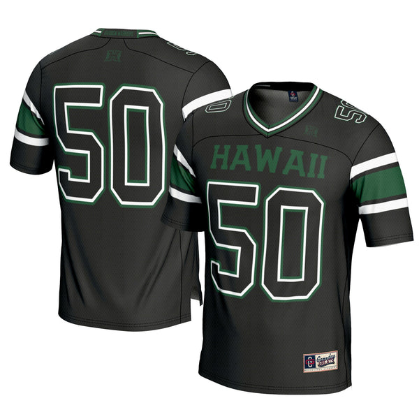 #1 Hawaii Rainbow Warriors Football Jersey - Black