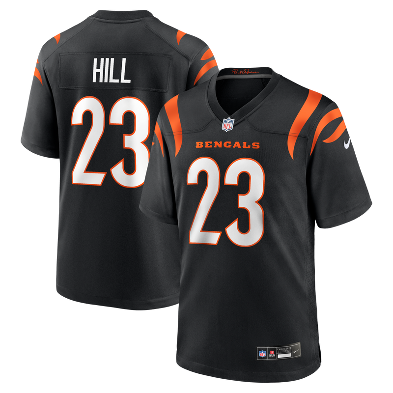 Cincinnati Bengals Daxton Hill Black Player Game Jersey