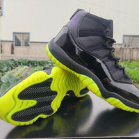 High Top Sneakers, Black Green Colorway, Lace Up Design, Casual Gift for Sneaker Fans