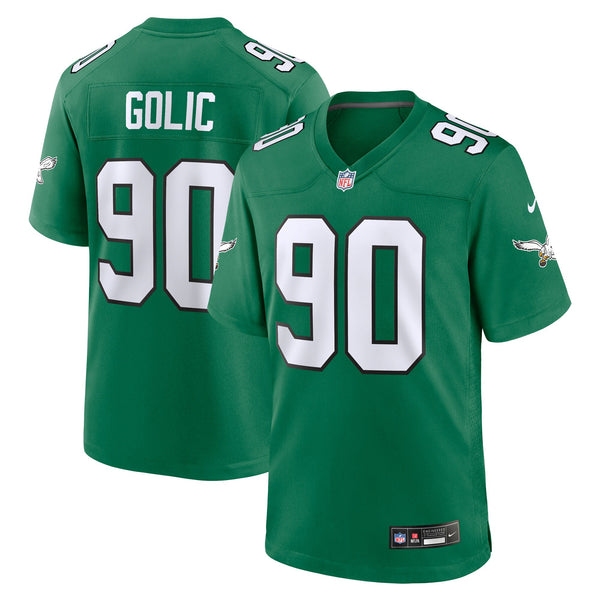 Philadelphia Eagles Mike Golic Kelly Green Retired Player Alternate Game Jersey