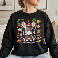 Adorable Donkey Christmas Sweatshirt, Mi Burrito Sabanero Sweatshirt, Latino Holiday Crewneck, Mexican Christmas Sweatshirt, Festive Xmas Present