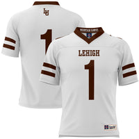 #1 Lehigh Mountain Hawks Football Jersey - White