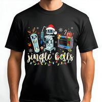 Medical Holiday Monitor Tee, Christmas Nurse T-Shirt, Adorable RN Cardiac Graphic Shirt, Nursing Student Christmas Top, Healthcare Present for Her
