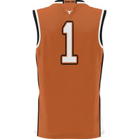 #1 Texas Longhorns Lightweight Collegiate Basketball Jersey - Texas Orange
