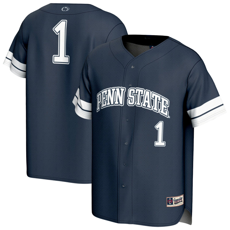 #1 Penn State Nittany Lions Lightweight Collegiate Baseball Fashion Jersey - Navy