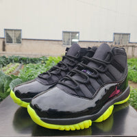 High Top Sneakers, Black Green Colorway, Lace Up Design, Casual Gift for Sneaker Fans