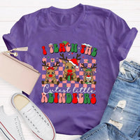 I Teach the Cutest Little Reindeers Shirt, Teacher Christmas T-Shirt, Humorous Holiday Educator Graphic Tee, Xmas Teacher Present