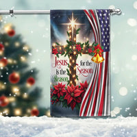 Christian Christmas Yard Flag, Jesus Is the Reason for the Season Garden Flag, Double Sided Religious Holiday Lawn Flag Present