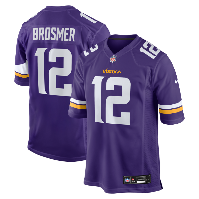 Minnesota Vikings Max Brosmer Purple Team Game Jersey