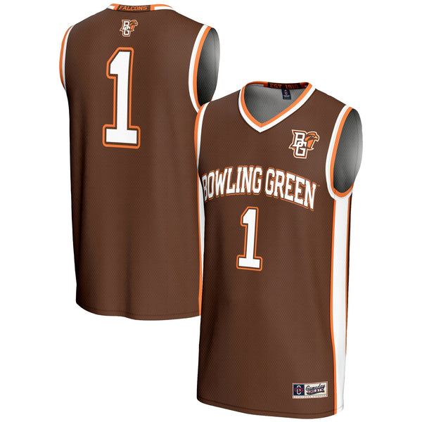 #1 Bowling Green St. Falcons Lightweight Basketball Jersey - Brown