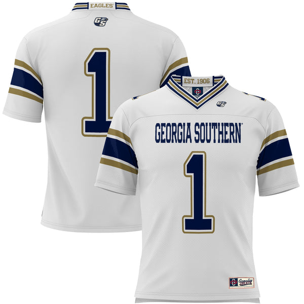 #1 Georgia Southern Eagles Endzone Football Jersey - White