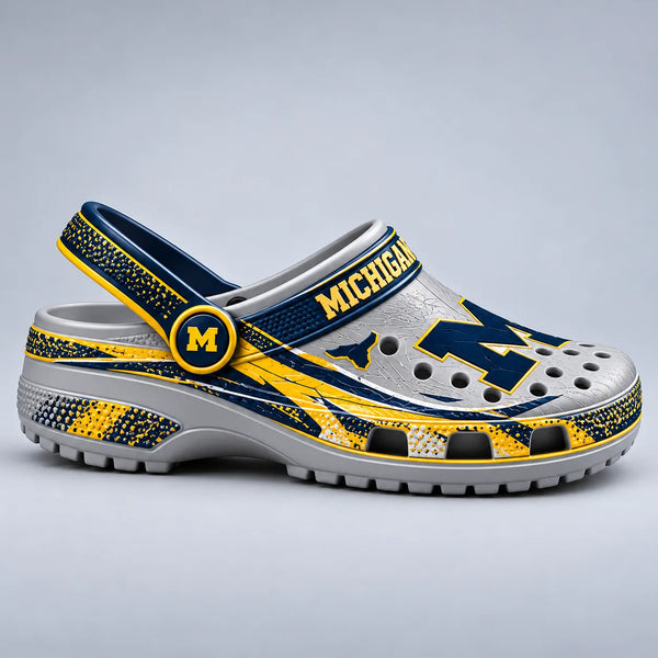 MICH Block M - Maize and Navy Statement Clogs - main