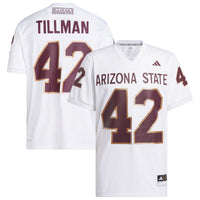 Pat Tillman #42 White Arizona State Sun Devils Away Icon Premier Football Jersey
