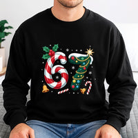 Candy Cane Holiday Tree Sweatshirt, 67th Birthday Christmas Sweatshirt, Festive 67th Birthday Xmas Crewneck, Winter Holiday Party Sweatshirt