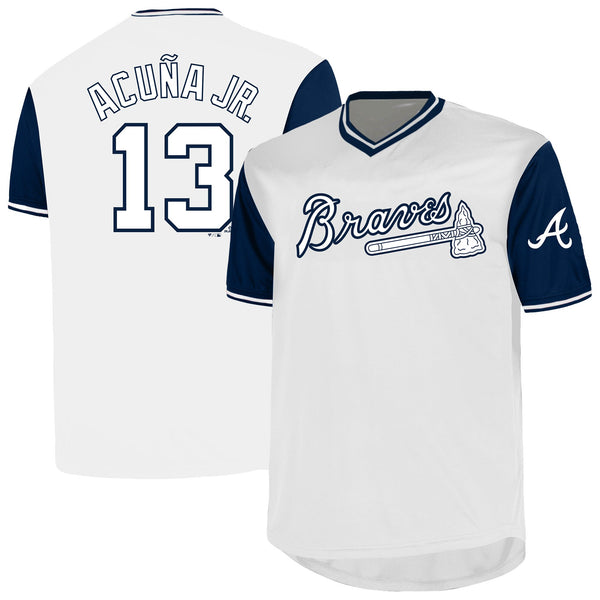Atlanta Braves Ronald Acuña Jr. White Big & Tall Name & Number Jersey