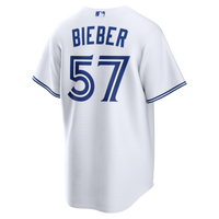 Toronto Blue Jays Shane Bieber White Home Replica Jersey