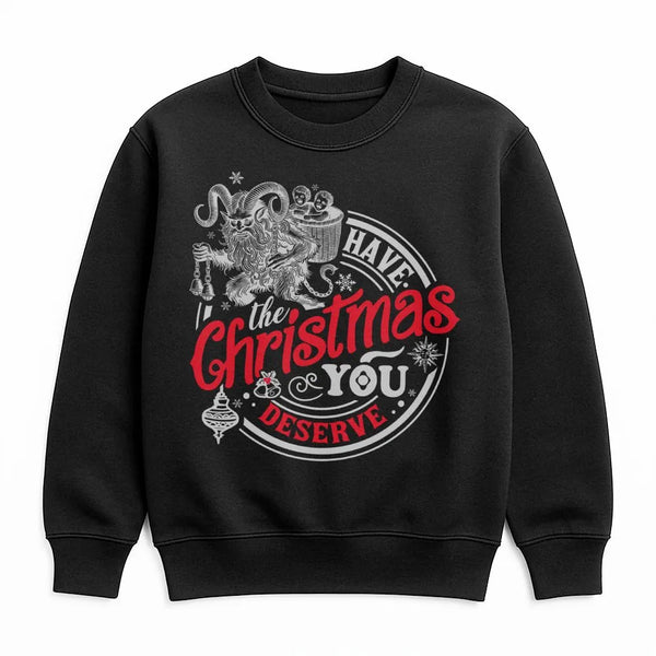 Humorous Krampusnacht Sweatshirt, Krampus Christmas Sweatshirt, Sarcastic Krampus Holiday Crewneck, Goth Christmas Pullover, 