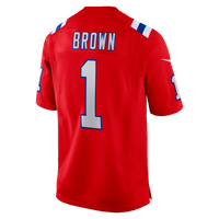 New England Patriots A.J. Brown Red Game Jersey