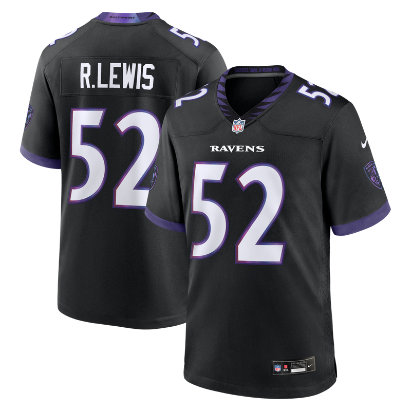Baltimore Ravens Ray Lewis Black Alternate Retired Player Game Jersey