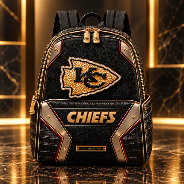KC in Gold - Arrowhead Emblem Luxe Backpack - main
