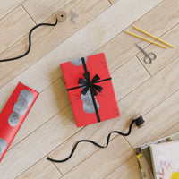Red Winter Holiday Frosty Gift Wrap, Christmas Snowman Wrapping Paper, Festive Season Wrapping Paper, Kids Xmas Present Paper Roll