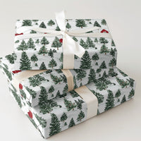 Rustic Country Christmas Gift Wrap, Red Barn Winter Forest Wrapping Paper, Snowy Cabin Farmhouse Wrapping Paper, Holiday Present Present Decor