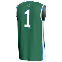 #1 Tulane Green Wave Lightweight Basketball Jersey - Green