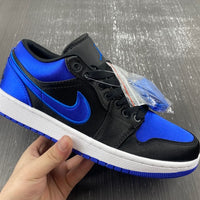 Low Top Sneakers, Black Blue Colorway, Lace Up Design, Casual Gift for Sneaker Fans