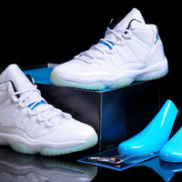 Low Top Sneakers, White Blue Colorway, Lace Up Design, Casual Gift for Sneaker Fans