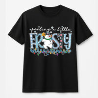 Adorable Snowman Christmas T-Shirt, Feelin' A Little Frosty Shirt, Winter Holiday Graphic Tee, Retro Snowman Shirt