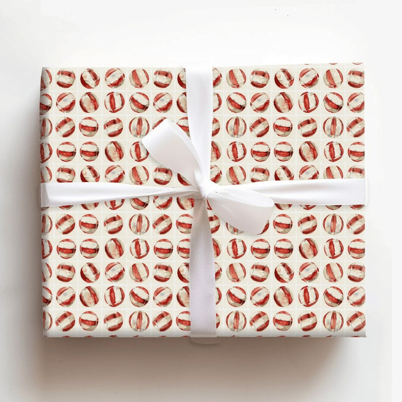 Watercolor Holiday Sweet Gift Wrap, Peppermint Candy Wrapping Paper, Red and White Striped Wrapping Paper, Christmas Present Wrapping Paper