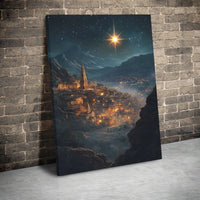 Nativity Scene Canvas Print, Star of Bethlehem Canvas Wall Art, Christian Holiday Wall Decor, Religious Art Canvas, Christmas Faith Present