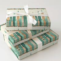 NYC Skyscraper Gift Wrap, Christmas City Skyline Wrapping Paper, Holiday City Wreath Wrapping Paper, Urban Architecture Gift Wrap Roll