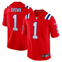 New England Patriots A.J. Brown Red Game Jersey