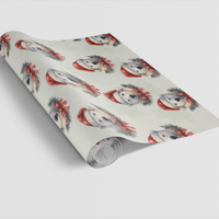 Watercolor Winter Animal Gift Wrap, Polar Bear Christmas Wrapping Paper, Festive Holiday Wrapping Paper, Adorable Seasonal Gift Wrap Roll