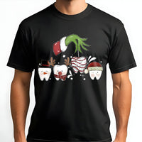 Dental Hygienist Holiday Graphic Tee, Dentist Christmas T-Shirt, Humorous Dental Hygiene Shirt, Xmas Tooth Graphic T-Shirt, Dental Office Present