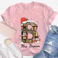 Custom Name Holiday T-Shirt, Personalized Christmas Shirt, Matching Family Xmas Tee, Festive Winter Holiday Graphic Shirt