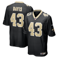 New Orleans Saints Michael Davis Black Team Game Jersey