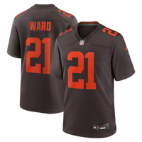 Cleveland Browns Denzel Ward Brown Alpha Dawg Game Jersey