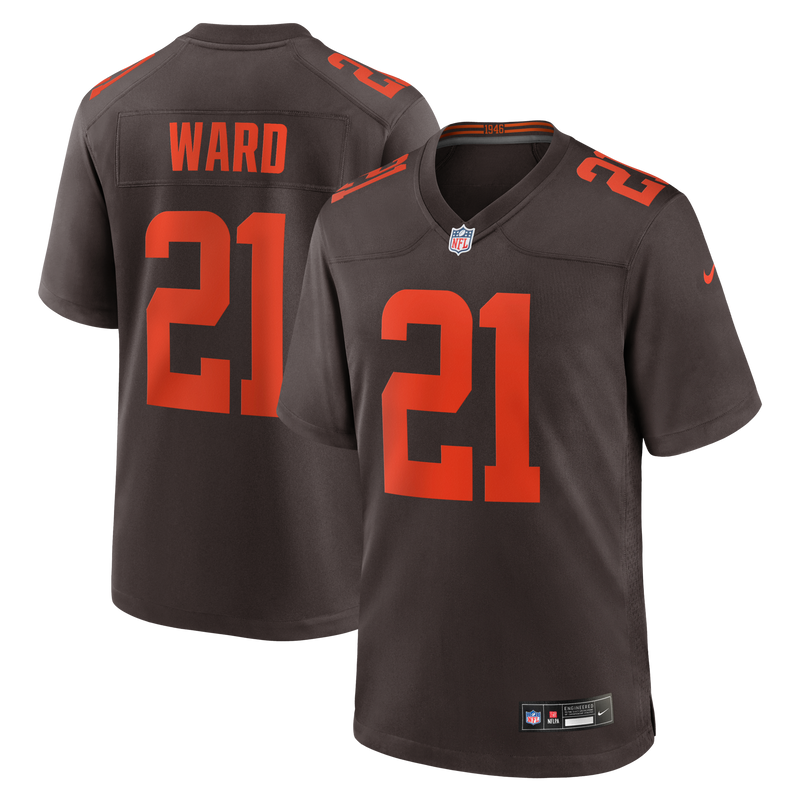 Cleveland Browns Denzel Ward Brown Alpha Dawg Game Jersey