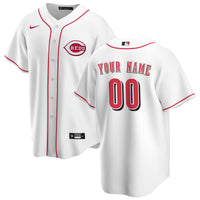 Cincinnati Reds White Home Replica Custom Jersey